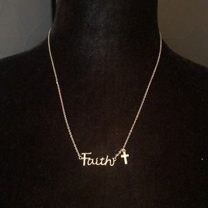 2/$25 LIA SOPHIA “faith” silver necklace